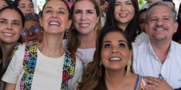 Celebra Atenea Gómez primer Aniversario del Tren Maya con Claudia Sheinbaum y Mara Lezama