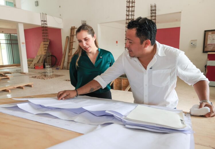 Supervisa Atenea Gómez avances en la construcción del nuevo C2 de Costa Mujeres