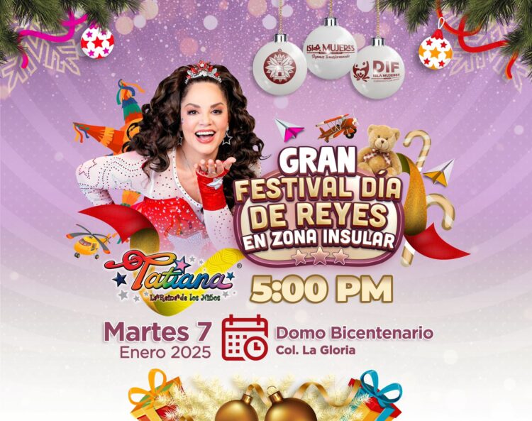 Alegrará Tatiana el gran Festejo de Día de Reyes en Isla Mujeres