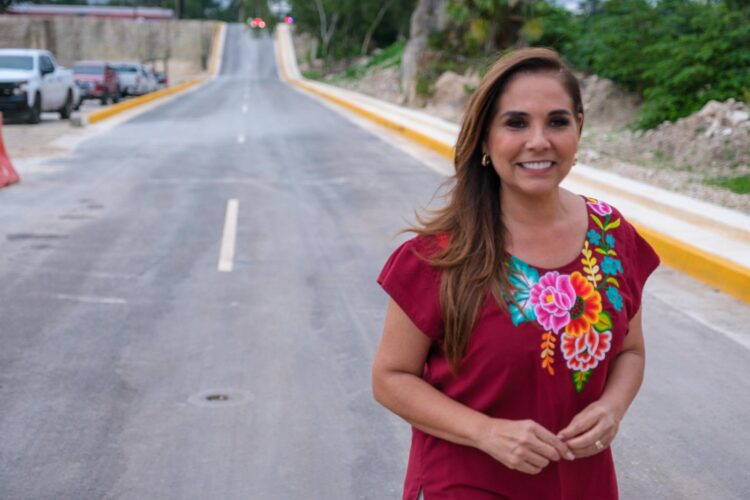 Mara Lezama inaugura camino de acceso a unidad deportiva Luis Donaldo Colosio en Benito Juárez