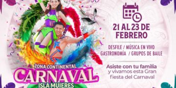 Invita Gobierno Municipal a las familias de Zona Continental a disfrutar del Carnaval Isla Mujeres 2025 