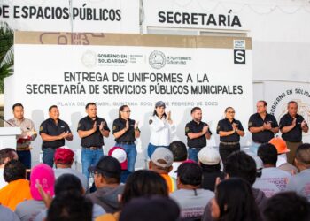La Secretaría de Servicios Públicos hace brillar a Playa del Carmen: Estefanía Mercado