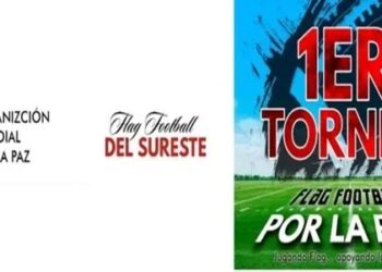 Presentación del 1er Torneo Flag Football Por la Paz en  Cancún