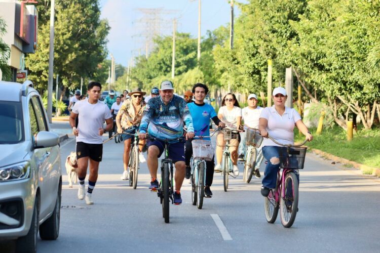 Realizan rodada por el Día Mundial de la Reducción de las Emisiones de CO2 en Puerto Morelos