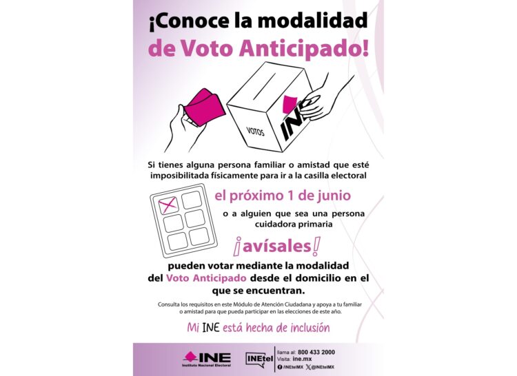 Habrá voto anticipado en Elección Federal del Poder Judicial: INE Quintana Roo