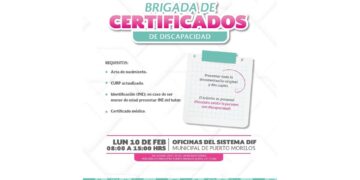 Realizarán este lunes Brigada de Certificados de Discapacidad