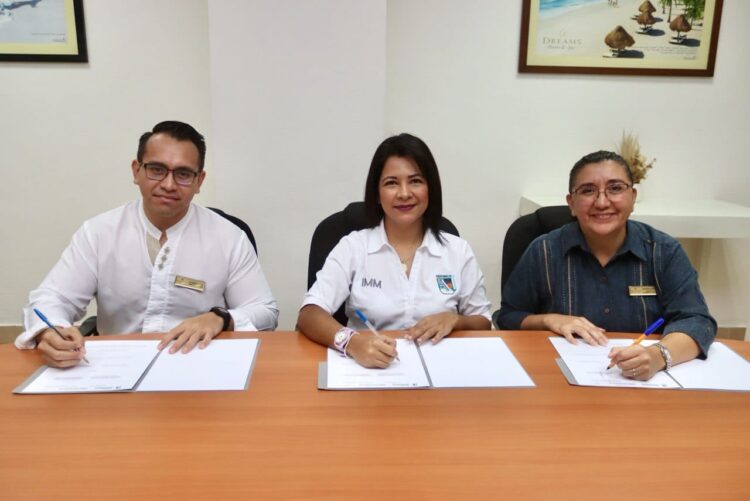 IMM de Puerto Morelos y Hotel Dreams Jade firman convenio de colaboración
