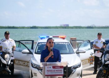 Entregan Mara Lezama y Ana Paty Peralta 127 unidades de tecnología avanzada a la Secretaría de Seguridad Ciudadana de Benito Juárez