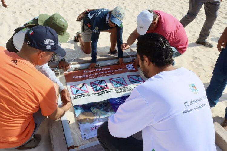 Refuerzan cuidado del Parque Marino Arrecife de Puerto Morelos