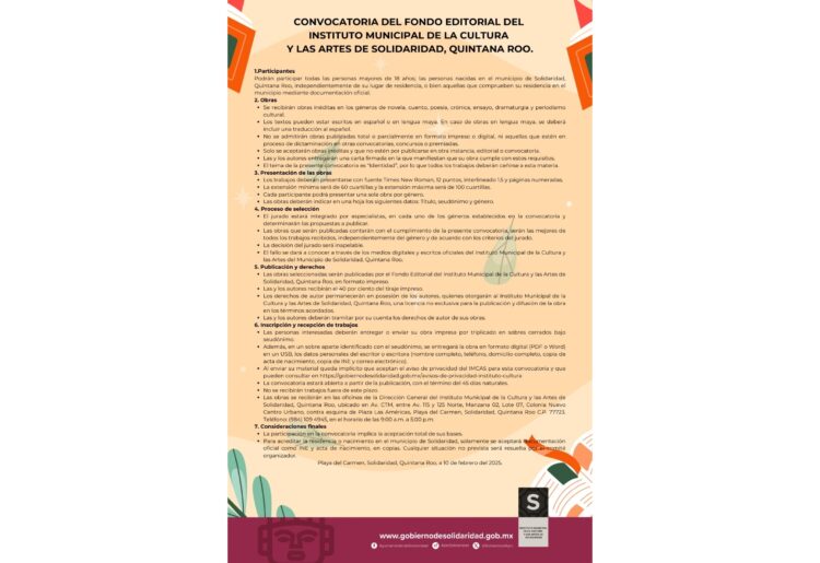 IMCAS convoca a escritores a participar en diversos géneros literarios sobre el tema “Identidad”