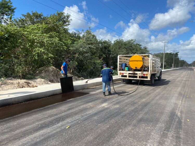 Avanza Gobierno de Isla Mujeres avanza con la cuarta etapa de la obra de la carretera Rancho Viejo