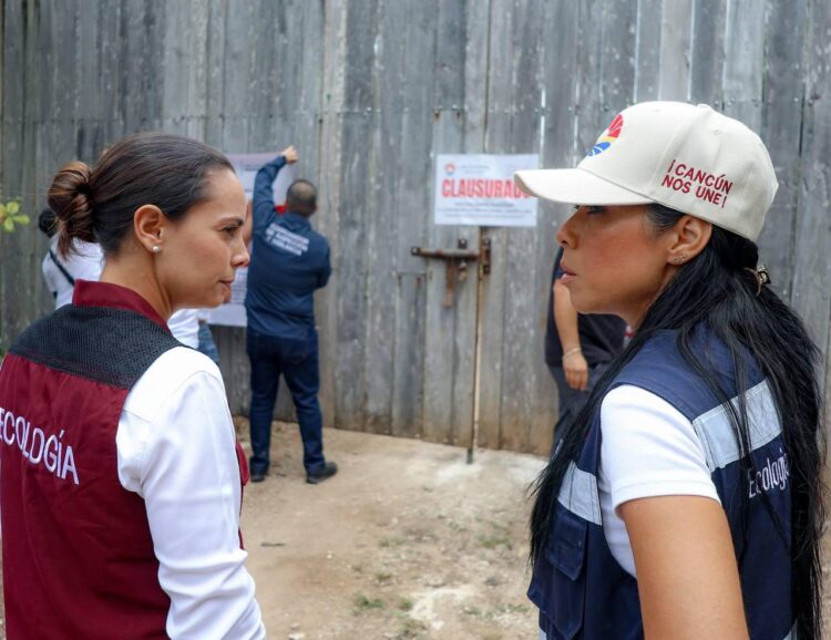 Supervisa Ana Paty Peralta clausura de desarrollo irregular en Cancún