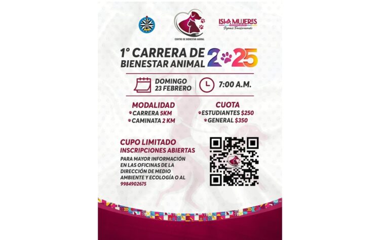 Promueve Isla Mujeres Primera Carrera de Bienestar Animal para fomentar el cuidado responsable de las mascotas