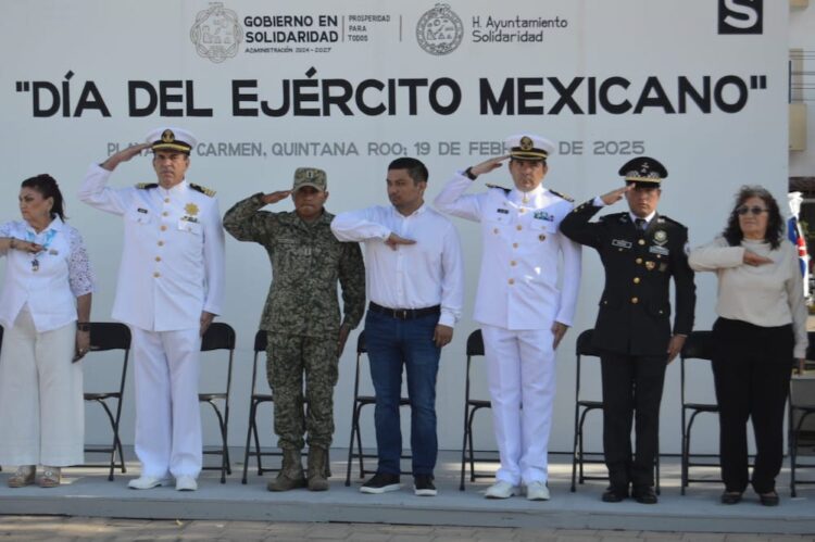 Conmemoran en Playa del Carmen el “Día del Ejército Mexicano”