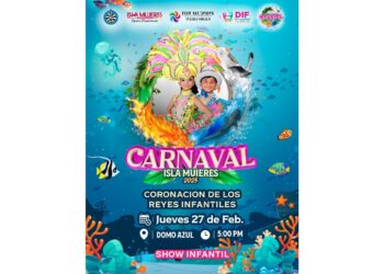 Todo listo para la gran Coronación de los Reyes Infantiles del Carnaval Isla Mujeres 2025