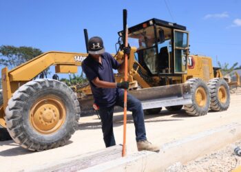 Avanza en un 90% la construcción de la carretera Rancho Viejo en Ciudad Mujeres