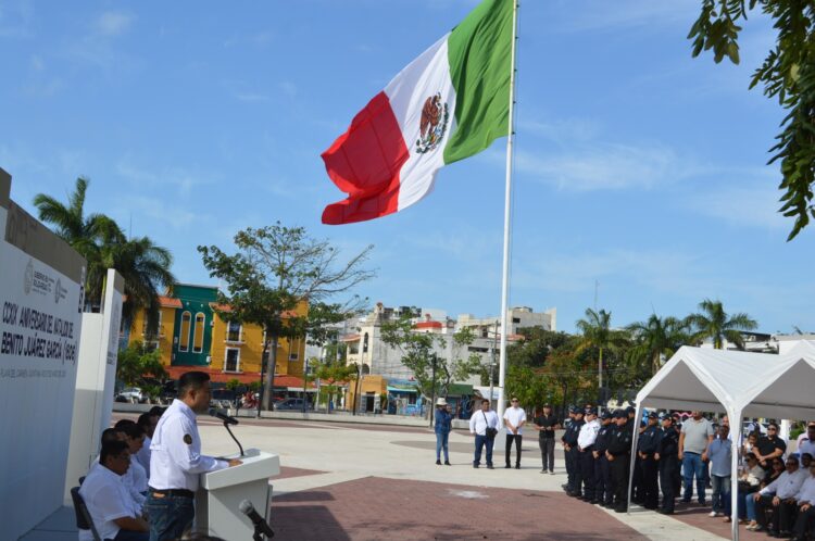 Gobierno de Playa del Carmen conmemora el 219 aniversario del natalicio de Benito Juárez