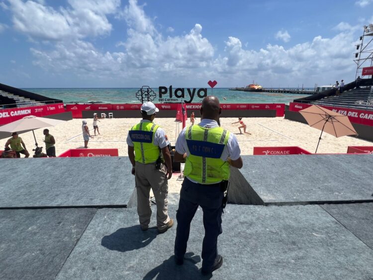 Gobierno de Playa del Carmen implementa operativo de seguridad por el Mundial de Voleibol de Playa