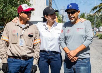 Estefanía Mercado pone en marcha intensa jornada de mejoramiento urbano para transformar calles de Playa del Carmen