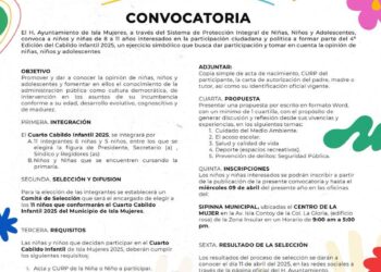 Gobierno de Isla Mujeres lanza convocatoria para el Cabildo Infantil 2025
