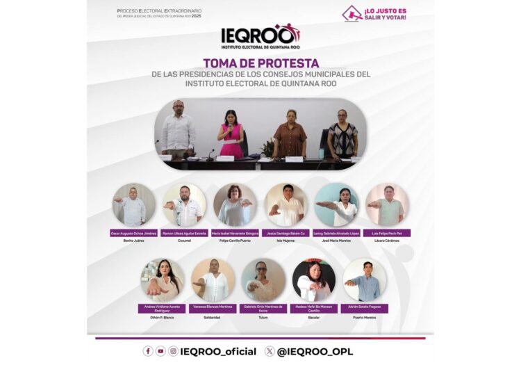 Quedaron instalados los 11 consejos municipales para las elecciones del Poder Judicial del Estado de Quintana Roo