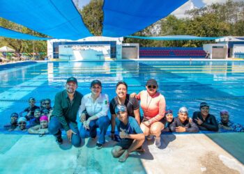 En tiempo récord, Estefanía Mercado rehabilita la alberca olímpica de Playa del Carmen