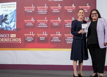 Recibe Claudia Sheinbaum cartilla de los derechos de la mujer en vísperas del 8M