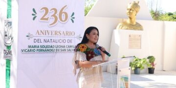 Puerto Morelos conmemora el 236 Aniversario del Natalicio de Leona Vicario