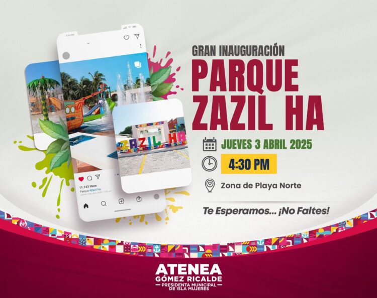 Atenea Gómez invita a las familias isleñas a la gran apertura del parque infantil “Zazil-Há” en la zona de Playa Norte