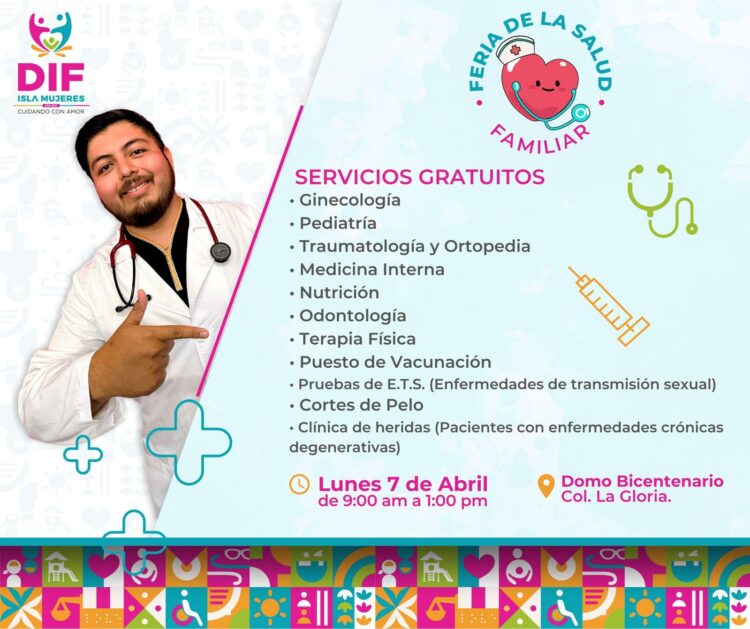 Gobierno Municipal anuncia la primera Feria de Salud Familiar en Isla Mujeres