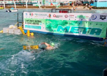 Brilla Puerto Morelos en el último día del Campeonato Nacional de Aguas Abiertas