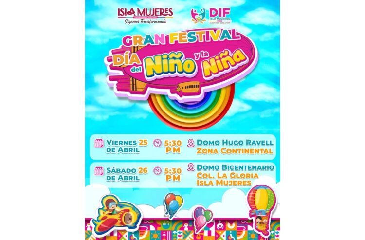 Celebrará Atenea Gómez Ricalde en grande el Día del Niño y de la Niña en Isla Mujeres