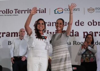 Inician en Cancún Claudia Sheinbaum y Mara Lezama el programa Viviendas del Bienestar