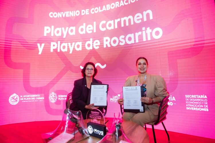 Firman Playa del Carmen y Playas de Rosarito Intención de Hermanamiento en el Tianguis Turístico