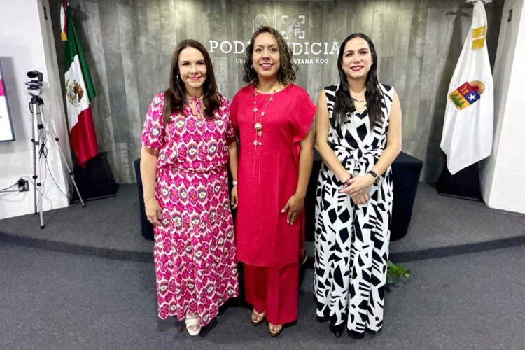 Asisten integrantes de la TEQROO a la presentación de la Red de Mujeres Juzgadoras, Candidatas y Electas