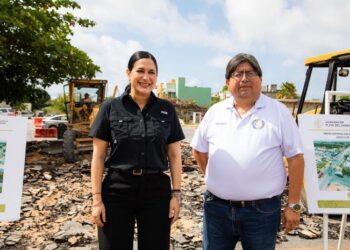 Inicia Estefanía Mercado repavimentación de Avenida Mayapán con inversión de 18 mdp