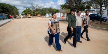Impulsa Estefanía Mercado repavimentación de la Avenida 115 de Playa del Carmen