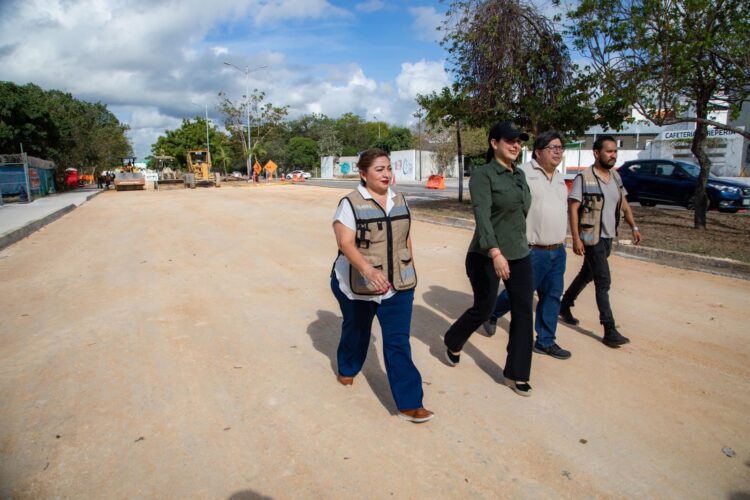 Impulsa Estefanía Mercado repavimentación de la Avenida 115 de Playa del Carmen
