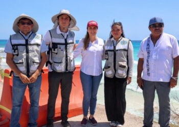 Inicia Atenea Gómez nueva obra en la carretera perimetral del Mar Caribe en Isla Mujeres