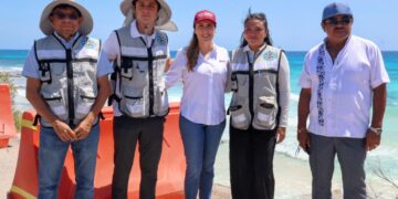 Inicia Atenea Gómez nueva obra en la carretera perimetral del Mar Caribe en Isla Mujeres