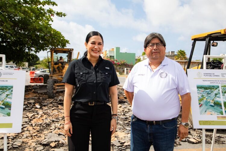 Inicia Estefanía Mercado repavimentación de Avenida Mayapán con inversión de 18 mdp