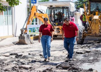 Arranca Estefanía Mercado repavimentación en Centro de Playa del Carmen con inversión superior a 19.9 mdp