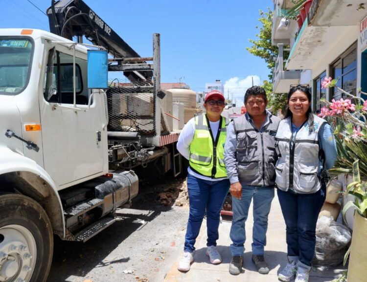 Inicia Atenea Gómez Ricalde obra para fortalecer el alumbrado público en Isla Mujeres