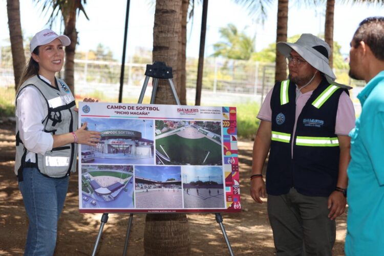 Mejorará Atenea Gómez campo de béisbol infantil Ariel “Picho” Magaña