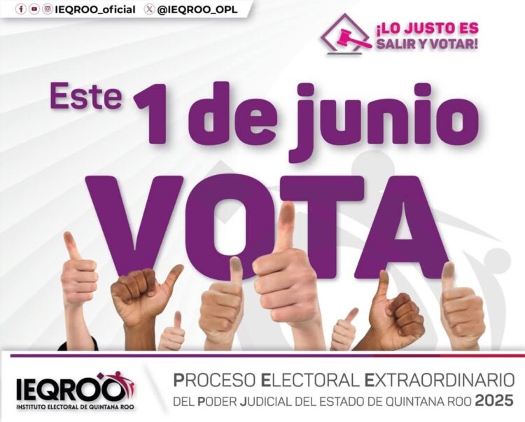 IEQROO, listo para jornada electoral de magistraturas y jueces
