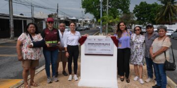 Entregan Mara Lezama y Ana Paty Peralta obra de rehabilitación de Av. Miguel Hidalgo de Cancún