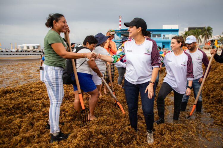 Lanza Estefanía Mercado el “Reto Sargazo” y convoca ciudadanía a sumarse a limpieza de playas