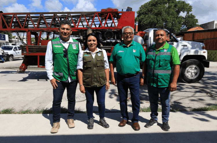 Pone en marcha Blanca Merari obras de desazolve de 138 pozos pluviales en Puerto Morelos