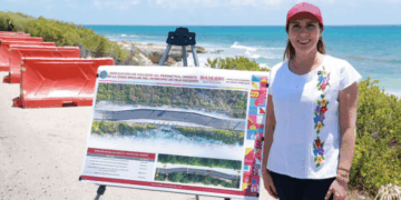 Supervisa Atenea Gómez Ricalde avance de obra en la vialidad alterna de la Carretera Perimetral del Mar Caribe