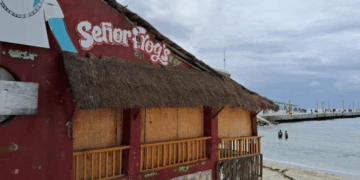 En proceso de demolición, antiguo Sr. Frog’s de Playa del Carmen